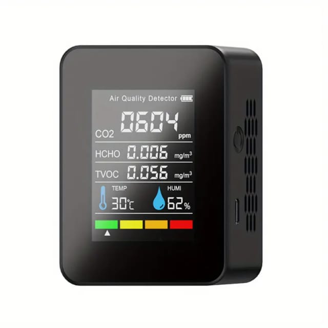Analyseur De Qualité D’air Lcd, Mesure Hco2, Hcho, Tvoc, Co2, Portable Pour Maison