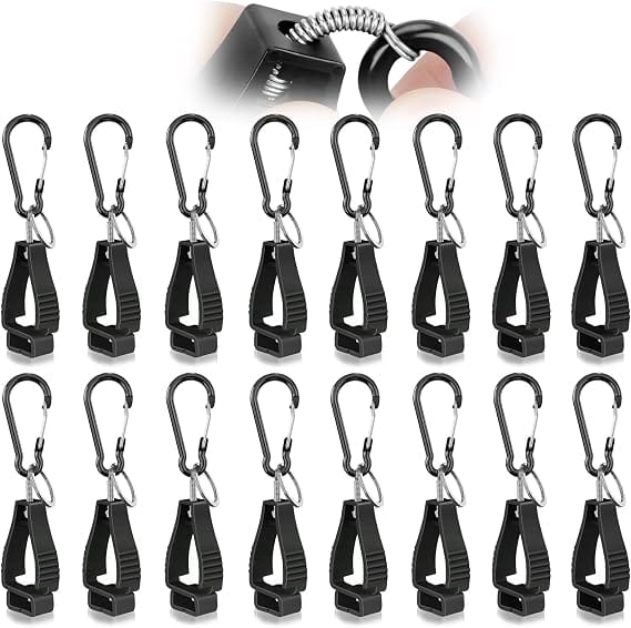 Lot De 16 Pinces À Gants De Travail, Boucles Métalliques, Pour Ranger Les Gants Et Éviter De Les Perdre.