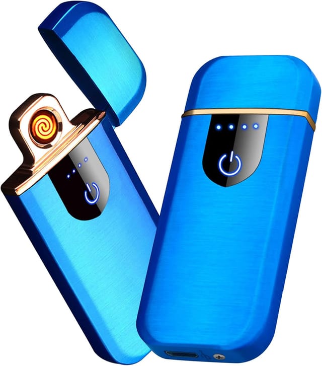 Allumeur Électrique Sans Flamme Double Face Rechargeable Usb Avec Indicateur Batterie Pour Usage Quotidien
