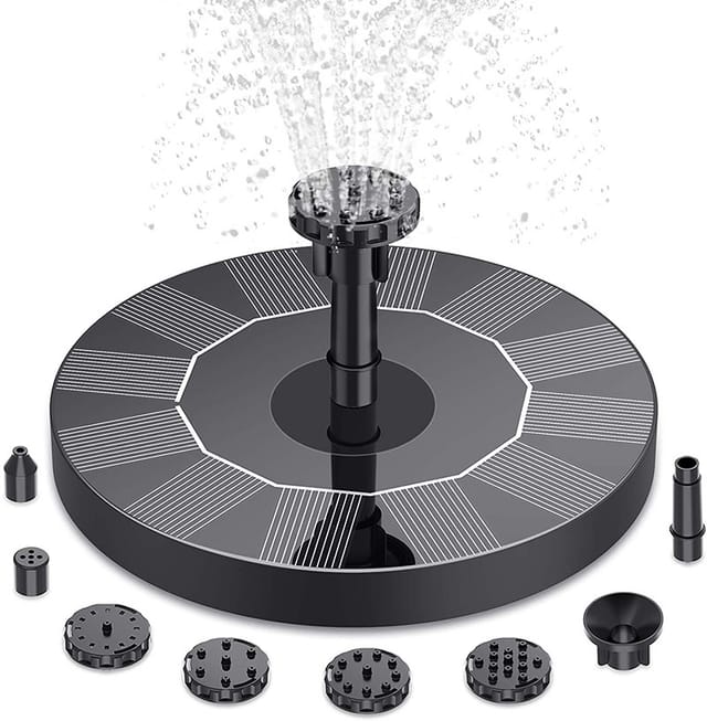 Pompe Solaire Un Virgule Cinq Watts Pour Bain D Oiseau Avec Six Buses Pour Bassin Et Aquarium Accessoire De Jardin Et Étang