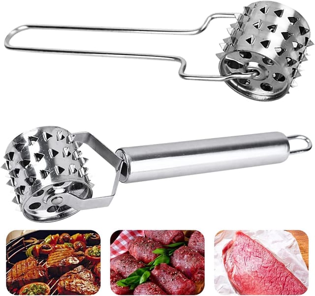 Lot De Deux Marteaux À Viande En Acier Inoxydable Double Face Pour Attendrir Le Boeuf Et Le Poulet Outil De Cuisine Robuste Et Efficace