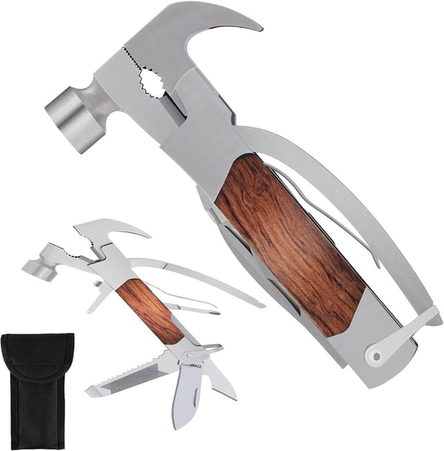 Marteau Multifonction Quatorze En Un Outil Pliant Pour Bricolage Et Réparation Cadeau Original Pour Homme Et Bricoleur