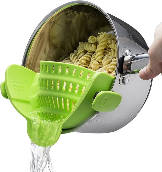Passoire En Silicone Sans Contact Pour Pâtes Et Viande Hachée S Adapte À Tous Les Récipients Outil De Cuisine Pratique