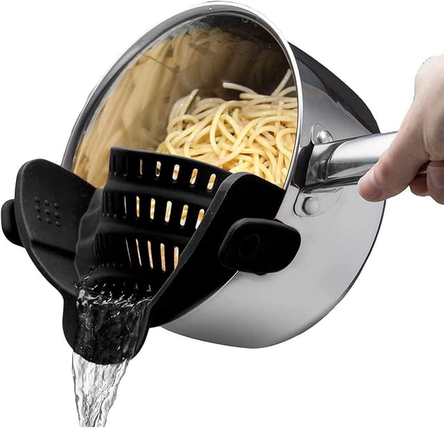 Filtre Alimentaire En Silicone Mains Libres Pour Pâtes Et Légumes Se Fixe Sur Tous Les Bols Et Casseroles Accessoire Cuisine