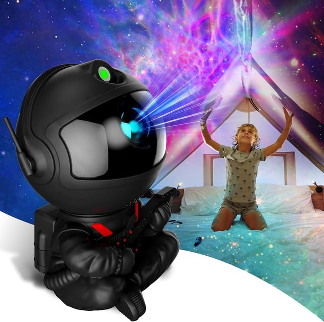 Projecteur Astronaute Pour Enfant Lampe De Plafond Avec Télécommande Décoration De Chambre Veilleuse Nébuleuse Pour Fille Et Garçon