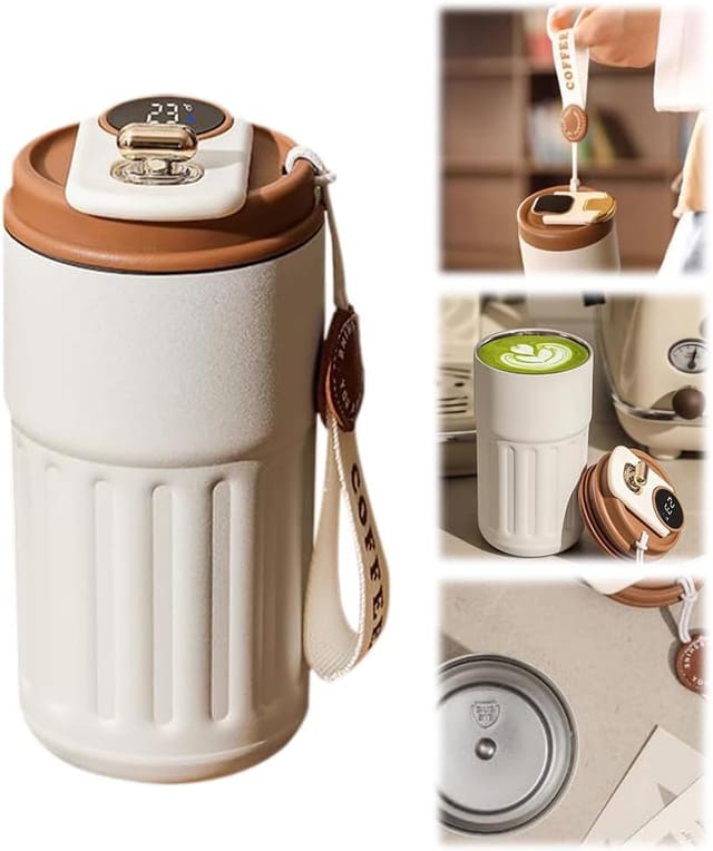 Bouteille Isotherme Avec Affichage De La Température, Mug Isotherme Pour Café À Emporter, Bouteille Isotherme À Café Avec Affichage De La Température, Mug Isotherme