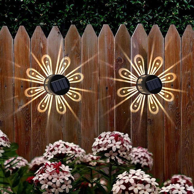 Lot De 2 Lampes Solaires Murales Extérieures Ip67, Éclairage Blanc Chaud Pour Escalier, Garage Et Allée, Étanches