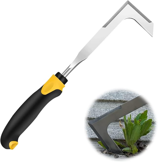 Grattoir À Joints En Acier Inoxydable Pour Désherber Coupe Mauvaises Herbes Avec Manche Outil De Jardin Pour Enlever La Mousse