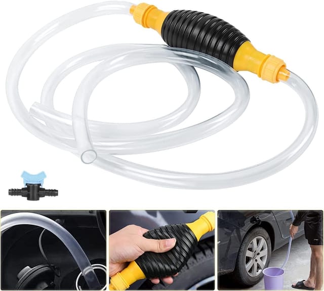 Pompe A Main Pour Carburant Eau Et Huile Avec Tuyau Deux Metres Portable Pour Transfert De Liquides Urgence Automobile Et Bateau