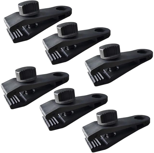 Lot De 6 Pinces Pour Bâche Imperméable, Clips De Tente Pour Fixation De Voiles Et Bannières