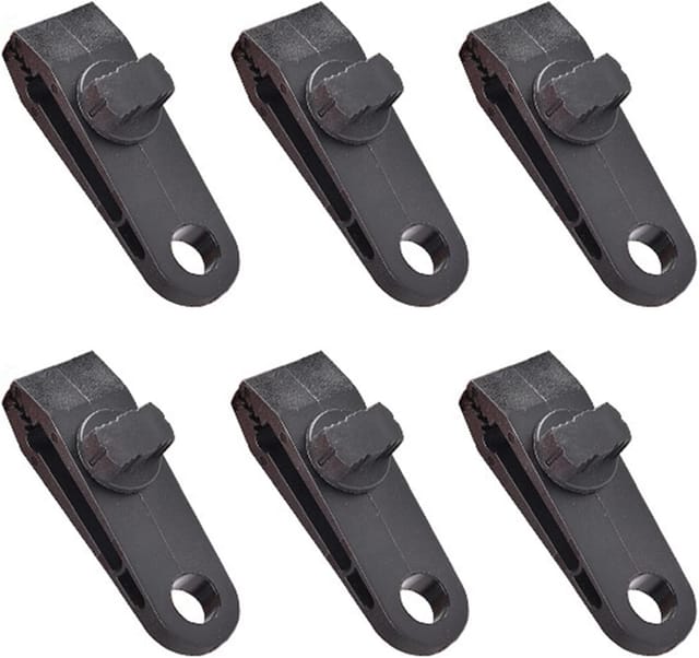 Lot De 6 Pinces De Tente Anti-vent, Serre-bâche Pour Camping Et Parasols, Fixation Pour Bâches Et Couvertures