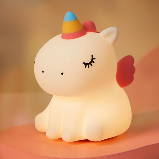 Veilleuse Licorne, Lampe Led Squishy Mignonne, Veilleuse Pour Filles, Lampe Licorne En Silicone, Veilleuse À Intensité Réglable Pour Chambre D'Enfant/bébé, Lampe Tactile Rechargeable