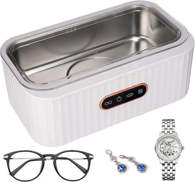 Nettoyeur À Ultrasons 45 000 Hz, Machine De Nettoyage Pour Lunettes, Bijoux, Montres Et Prothèses Dentaires.