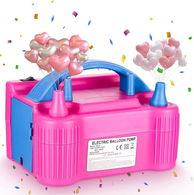 Pompe À Ballons Électrique, 600 W, Avec Modes Automatique Et Semi-automatique, Gonfleur Portable À Double Embout Pour Décoration De Fêtes, Mariages, Anniversaires Et Festivals.
