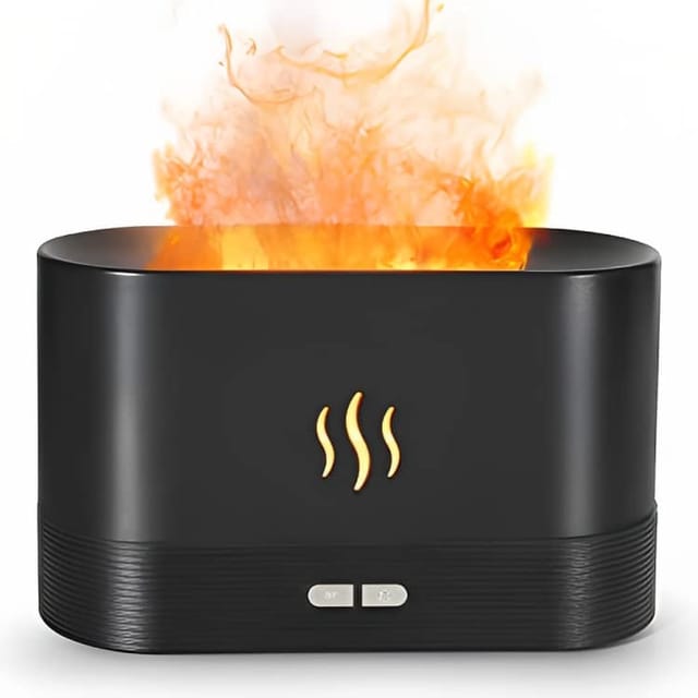 Diffuseur D'Air Humidificateur À Effet Flamme, Diffuseur De Parfum D'Huiles Essentielles Amélioré, Aromathérapie Ultrasonique, Humidificateur À Brume De Feu