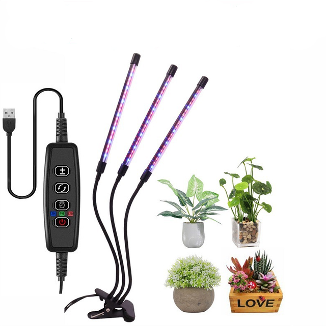 Lampes Horticoles Led Pour Plantes D'Intérieur, Spectre Complet, Col De Cygne Ajustable.