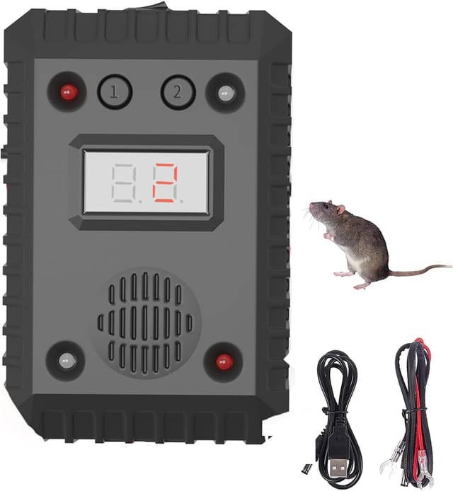 Répulsif À Souris Pour Moteur De Voiture, À Ultrasons Et À Piles, Résistant À La Pluie, À Placer Sous Le Capot.
