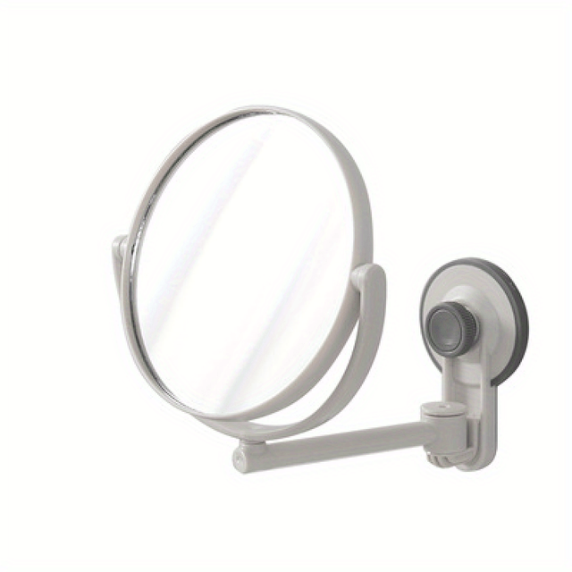 Miroir Cosmétique Sans Perforation, Salle De Bain, À Suspendre Au Mur, Hôtel, Miroir Double Face, Toilettes, Miroir De Maquillage En Plastique, Pivotant