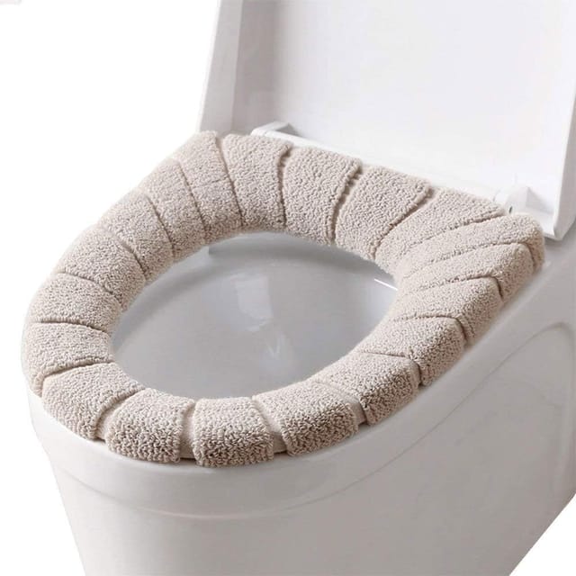 Coussin De Siège De Toilette En Peluche En Forme De O, Protection Thermique Pour Wc, Confortable