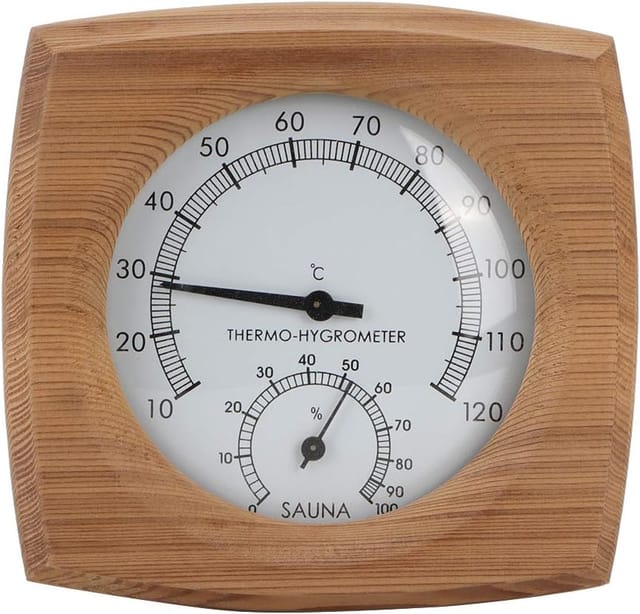 Thermomètre Hygromètre En Bois Pour Sauna Et Hammam Deux En Un Pour Mesurer La Température Et L Humidité Dans Le Sauna Et La Maison