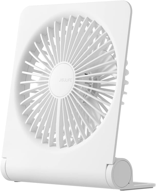 Petit Ventilateur De Table, Mini Ventilateur Portable Rechargeable Usb, Pliable À 160°, Batterie De 4500 Mah, Extrêmement Silencieux, 6 Vitesses, Idéal Pour Le Bureau, La Maison Et Le Camping.