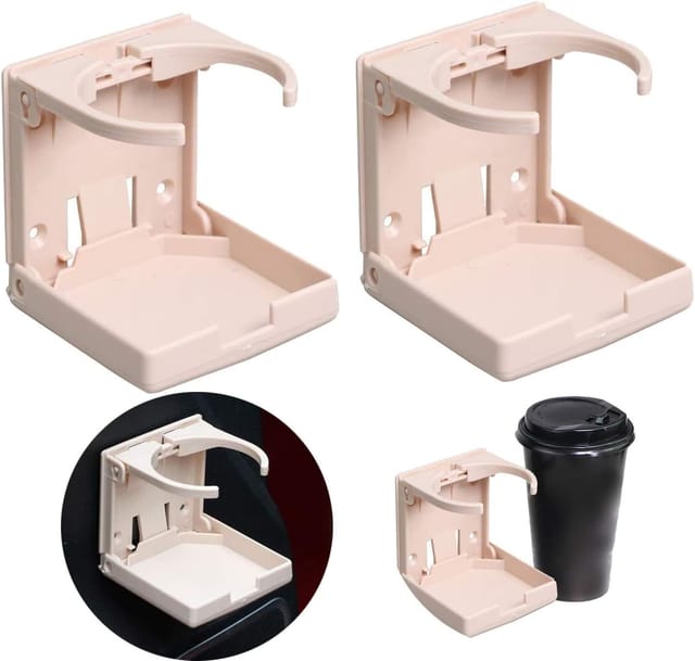 Lot De 2 Porte-gobelets Pliables Réglables Avec Sangles Et Vis, Pour Camion Et Transport, Support De Boissons