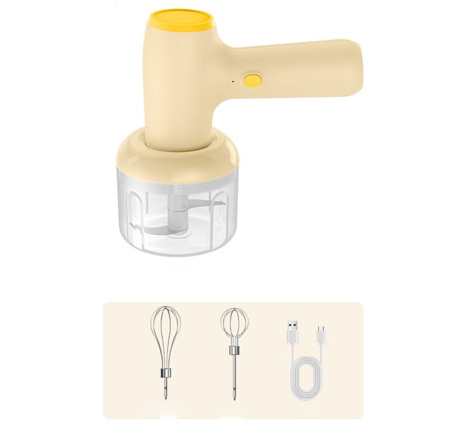 Mixeur À Ail Sans Fil 2 En 1, Presse-ail, Batteur À Œufs Multifonctionnel, Broyeur À Ail, Presse-ail Électrique Domestique, Hachoir À Viande, Accessoires De Cuisine