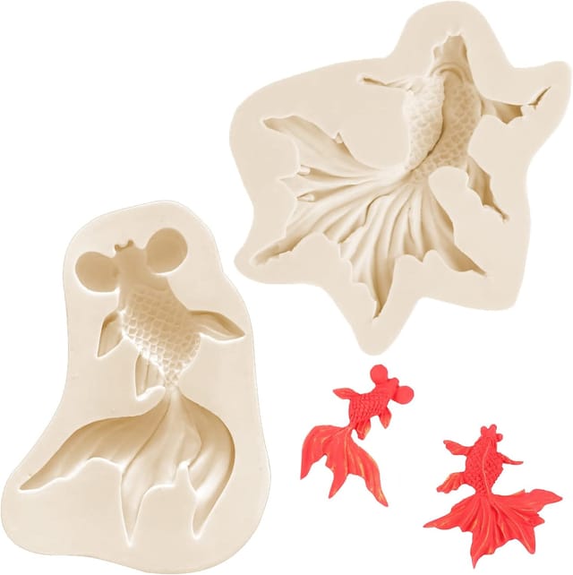 Lot De Deux Moules En Silicone Forme Poisson Pour Gâteaux Et Chocolat Outil Pour Pâtisserie Et Confiserie Pour Préparer Des Desserts Créatifs