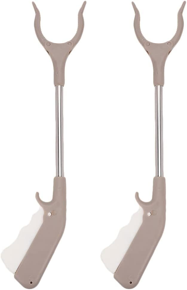 Lot De 2 Pinces Ramasse-déchets En Acier Inoxydable, Outil Hygiénique Pour Jardin, Pique-nique Et Grillades En Extérieur