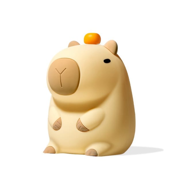 Veilleuse Capybara, Lampe Fantaisie En Silicone Souple En Forme De Capybara, Rechargeable Et Tactile, Cadeau Original Et Amusant.