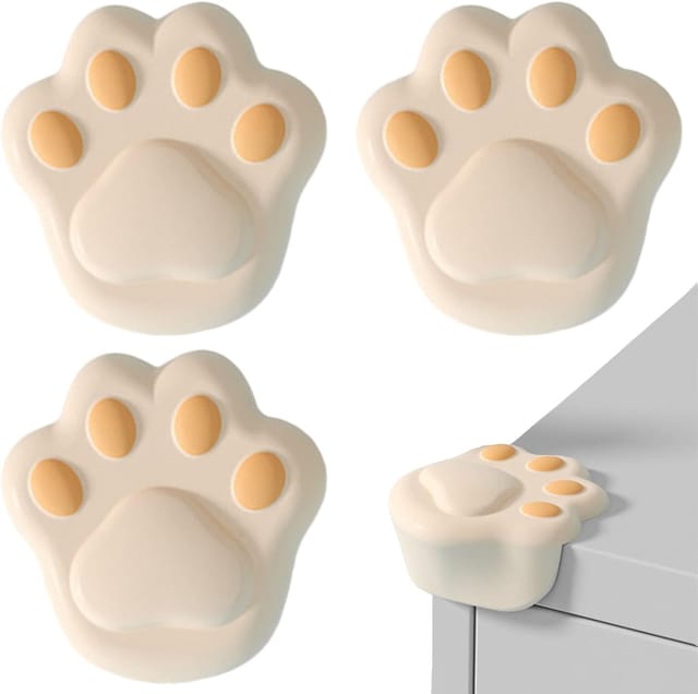 Lot De 4 Protège-coins En Silicone En Forme De Patte De Chat, Anti-chocs Adhésifs Pour Meubles Et Tables, Sécurité Pour Bébé
