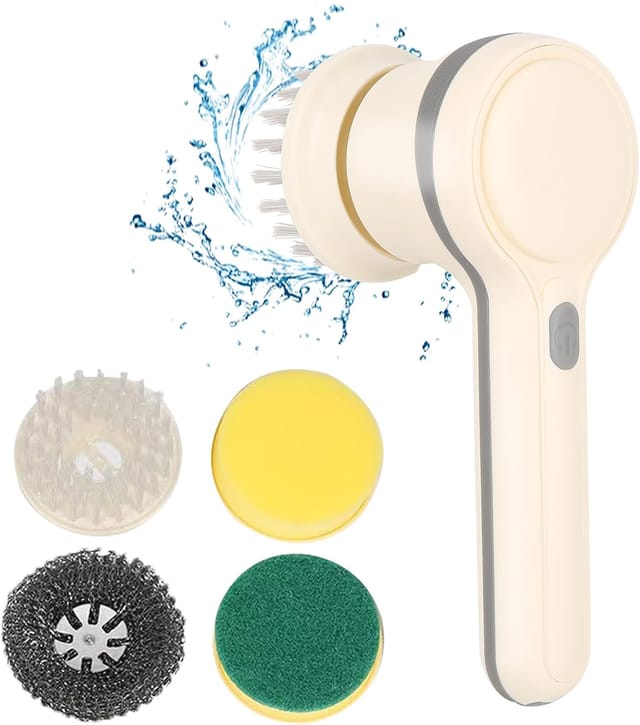 Brosse De Nettoyage Électrique Multifonctionnelle : Brosse De Nettoyage Portable, Étanche Et Sans Fil Pour Le Nettoyage De La Maison