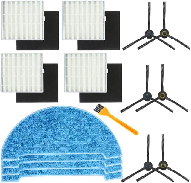 Kits De Remplacement Pour Aspirateur Robot Ilife V8s/ilife V80 Max : Brosses Latérales, Filtres Et Chiffon De Nettoyage.