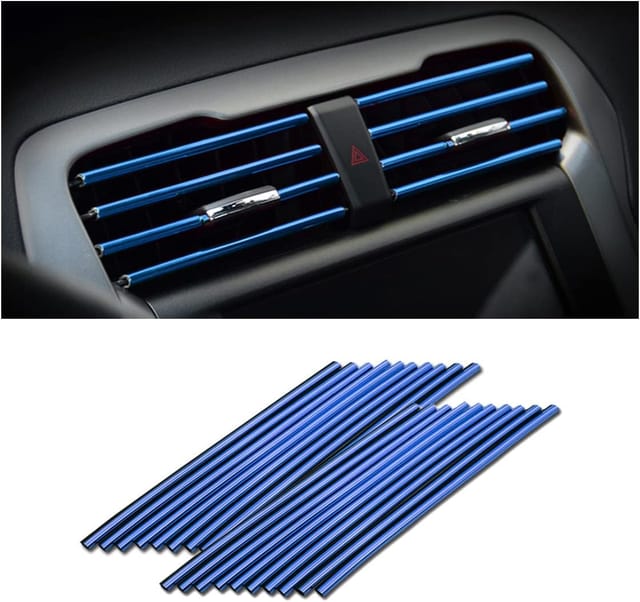 Lot De 20 Bandes Décoratives Pour Grilles D'Aération De Climatisation Automobile, Universelles, Étanches Et Flexibles, Compatibles Avec La Plupart Des Grilles D'Aération.