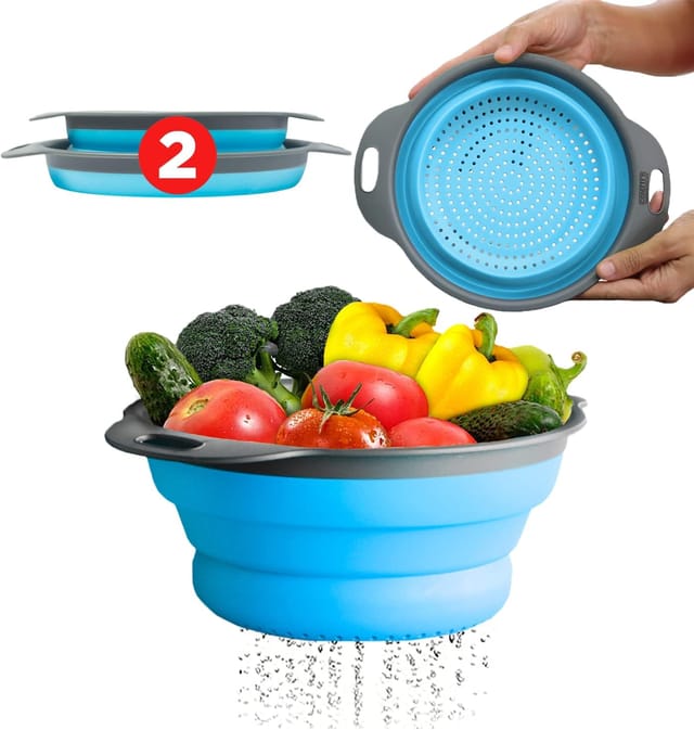 Set D Entonnoirs Pliables Filtre De Cuisine Deux Et Trois Quarts Pour Égoutter Les Aliments Accessoire De Cuisine Pratique