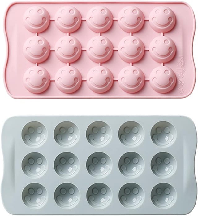 Lot De 2 Moules En Silicone Bleus Non Adhésifs, Pour Chocolat, Bonbons Et Glaces, Accessoire De Pâtisserie