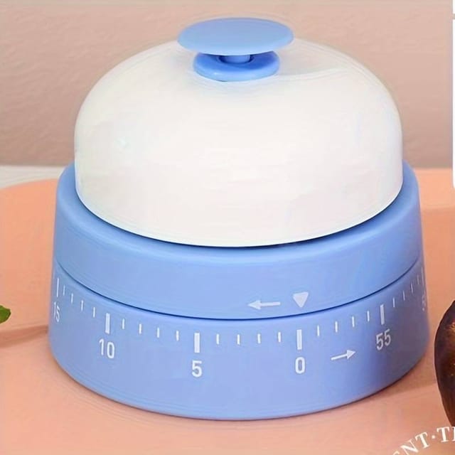 Minuteur À Rembobinage Forme Cloche Rétro - Pour Cuisson, Sport, Étude Et Soins Beauté