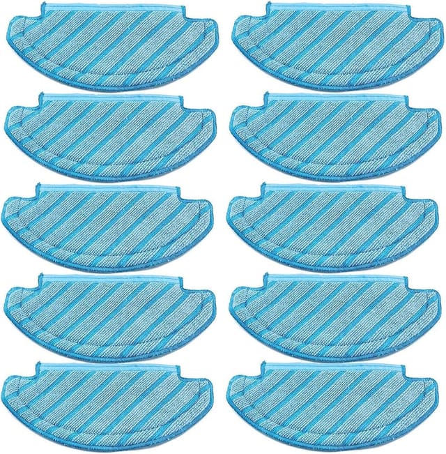 Lot De 10 Lingettes Lavables Pour Aspirateurs Ecovacs, Deebot, Ozmo, T8, Aivi, T8 Max, T8, T8+, T9, N8, N8 Pro Plus, N8 Pro Et Yeedi Vac, Yeedi Vac Max Et Yeedi Vac Station.