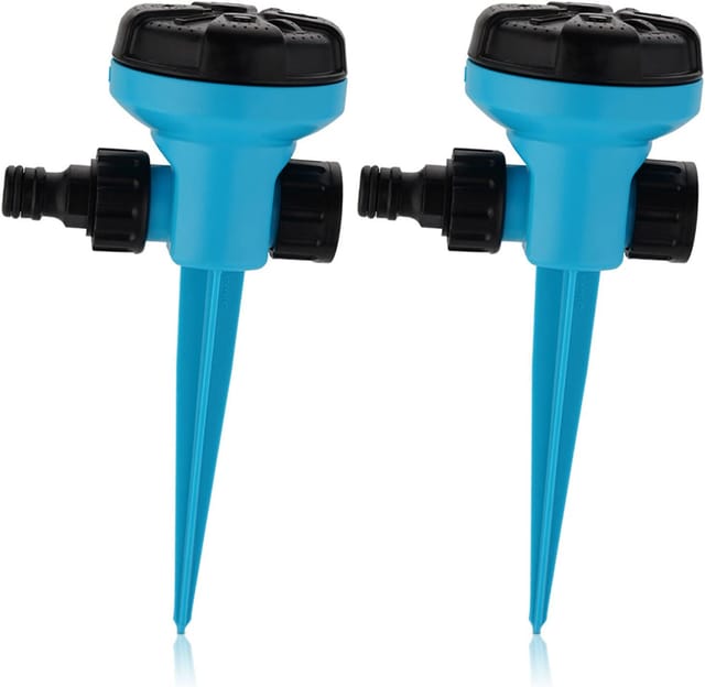 Lot De 2 Arroseurs Pivotants Pour Pelouse, Jets D’eau Réglables Pour Jardin, Combinaison Multiple Pour Surfaces Variées