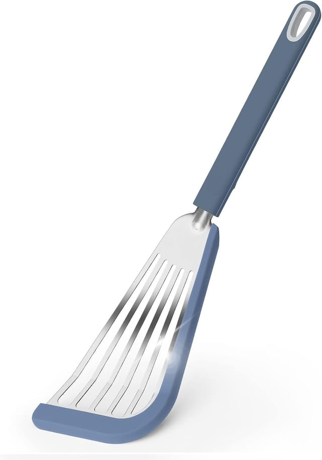 Spatule À Poisson En Silicone Adaptée Aux Poêles Antiadhésives, Idéale Pour Saisir Poissons, Œufs Et Crêpes Sans Rayer