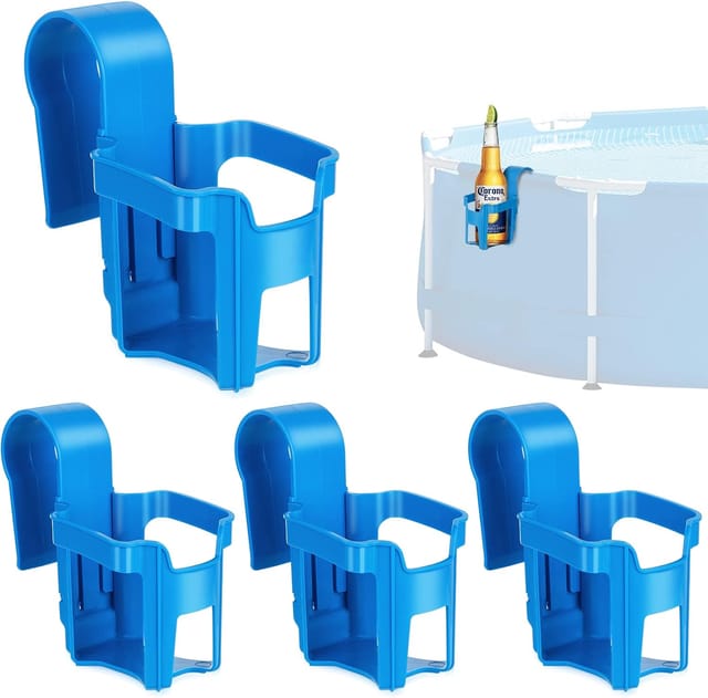 Lot De 4 Porte-gobelets Pour Bord De Piscine, Panier De Rangement Multifonction Pour Bouteilles Et Accessoires Aquatiques