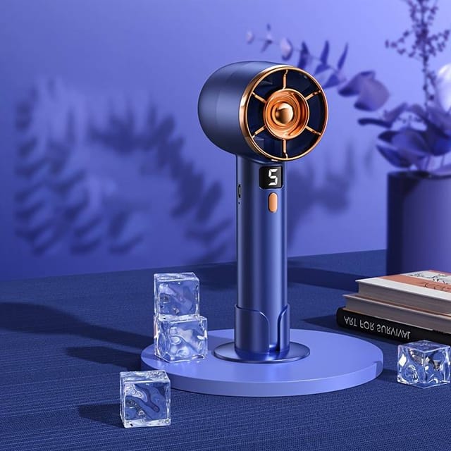 Mini Ventilateur Portable Avec Affichage Numérique, Petit Ventilateur De Poche, Chargement Usb, Ultra Silencieux, Ventilateur Puissant