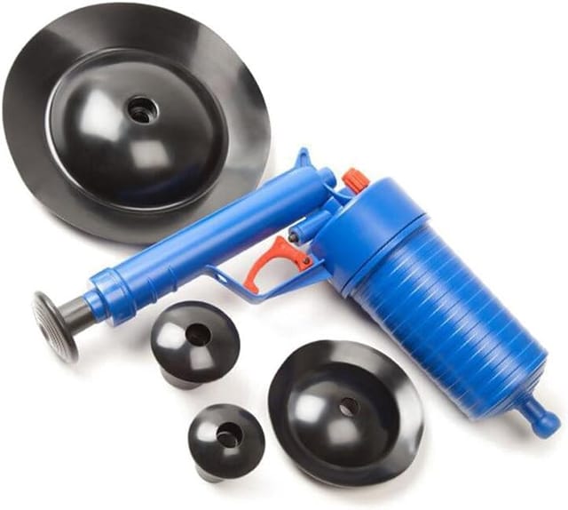 Pompe De Drainage Haute Pression Avec Pistolet Et 4 Embouts, Pour Évacuer L’eau Des Toilettes, Baignoires Et Lavabos, Outil De Nettoyage Puissant