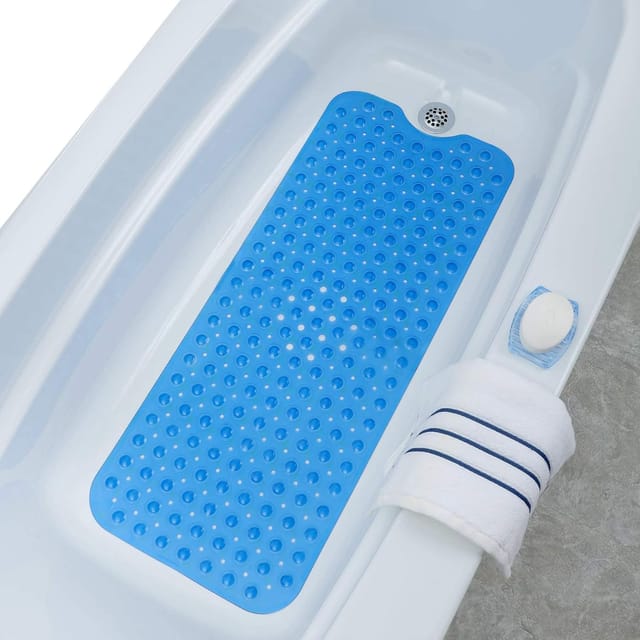 Paillasson De Douche Extra Long Quatre Vingt Dix Neuf Sur Quarante Centimètres Avec Ventouses Lavable En Machine