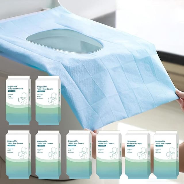 Lot De 80 Protège-sièges De Toilettes Jetables 40 X 60 Cm, Pour Voyages, Hôtels, Hôpitaux Et Toilettes Publiques.