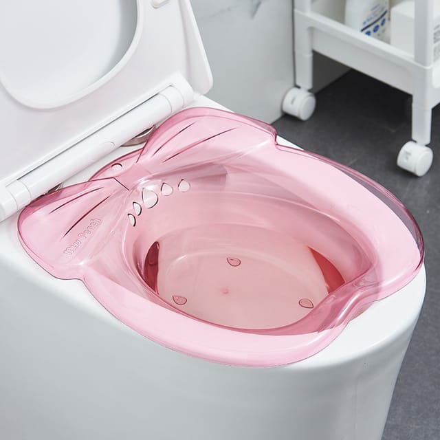Bain De Siège Pour Hémorroïdes, Bain De Siège Pour Lunette De Toilettes, Bain De Siège Avec Chasse D'Eau, Produits Essentiels Pour La Récupération Post-partum
