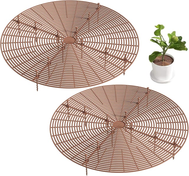 Lot De Deux Grilles Protectrices Pour Pots De Fleurs Avec Piquets Profonds Protection Contre Les Chats Pour Plantes D Interieur Et Exterieur