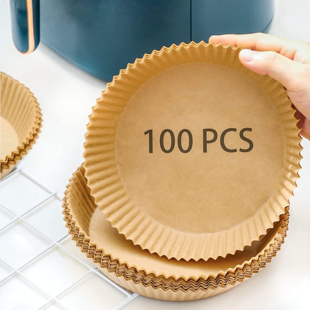 Lot De Cent Doublures Jetables Pour Friteuse À Air Papier Alimentaire Anti Graisse Pour Cuiseur Et Micro Ondes