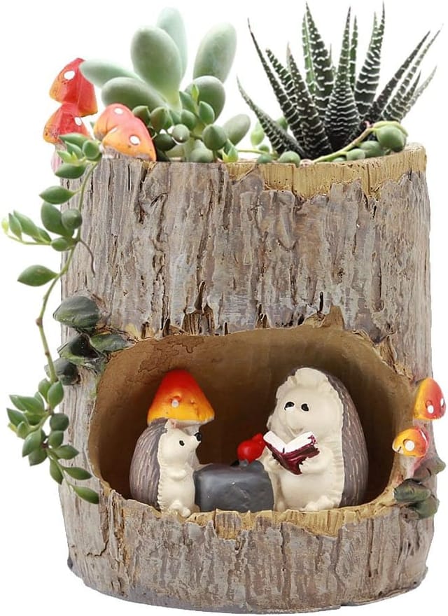 Pots De Fleurs Créatifs Avec Trous De Drainage En Résine, Vases Décoratifs Pour Plantes Grasses, Fleurs, Cactus, Jardinage Et Intérieur.