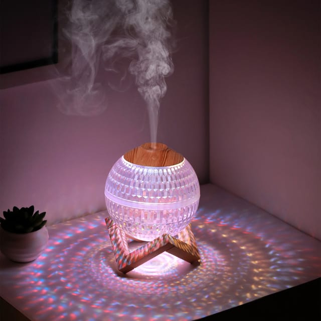 Diffuseur D Huiles Essentielles Ultrasonique Avec Veilleuse Lune Usb Brumisateur Pour Chambre Et Maison Ambiance Relaxante